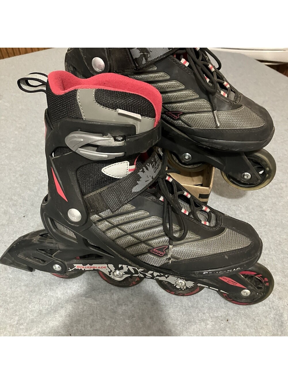 Rollerblade Zetrablade Women's Inline Roller Skate Blade Size 10 US Black & Pink